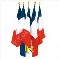 Lot Ecusson RF + 5 Drapeaux France